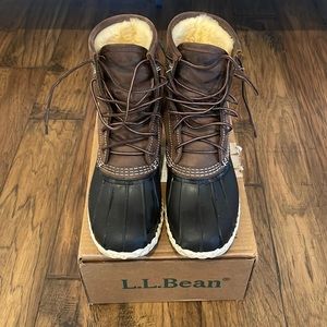 Men's Bean Boots, 8" Shearling-Lined 8 M